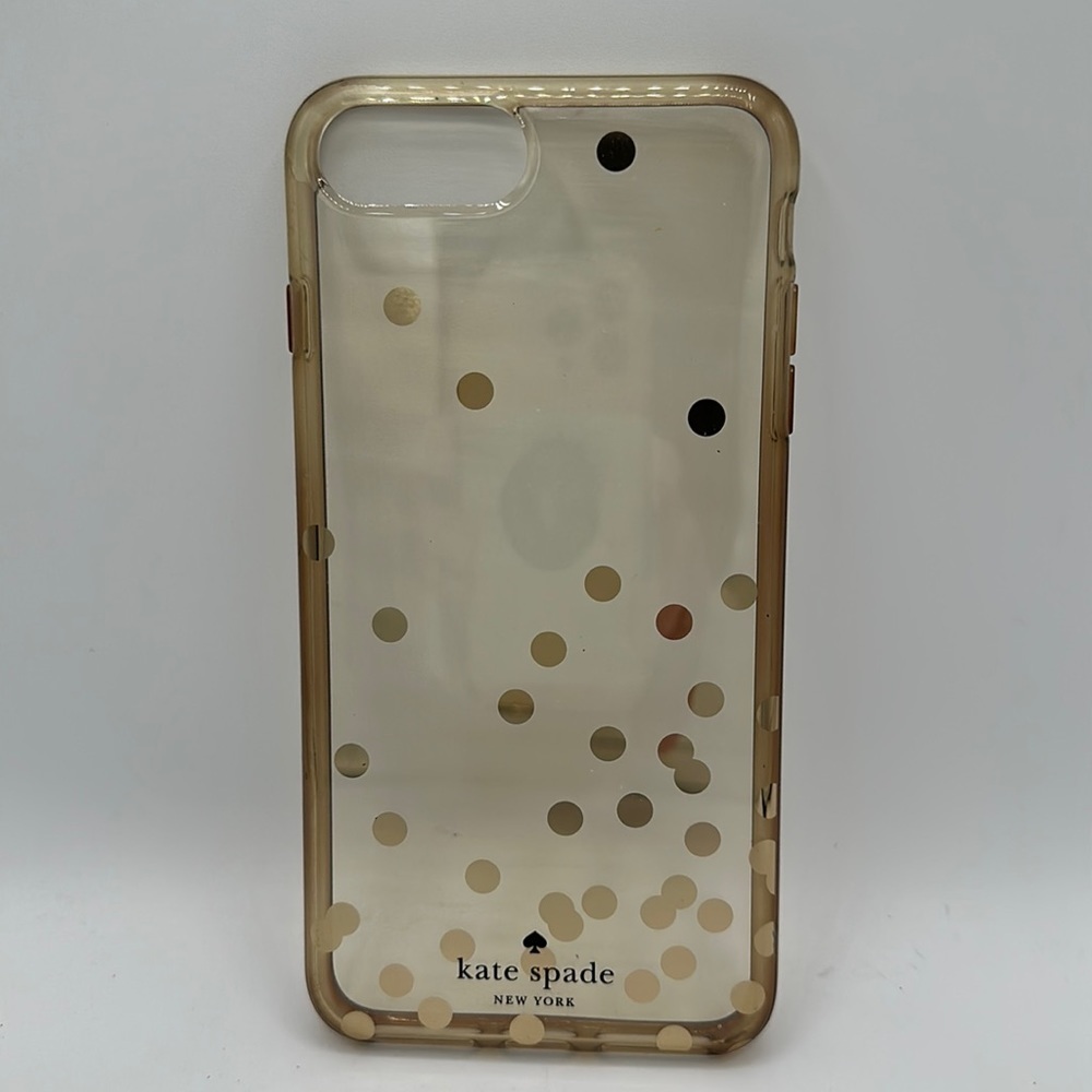 Kate Spade New York clear iPhone 7 Plus case with gold dots